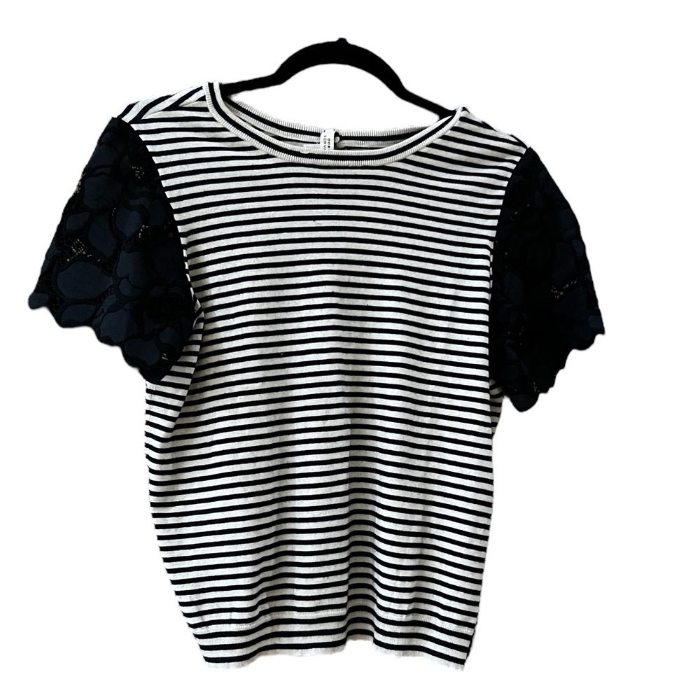 SOLD: NWOT Dorothee Schumacher Cashmere Silk Blend Sweater with Lace SS